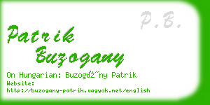 patrik buzogany business card